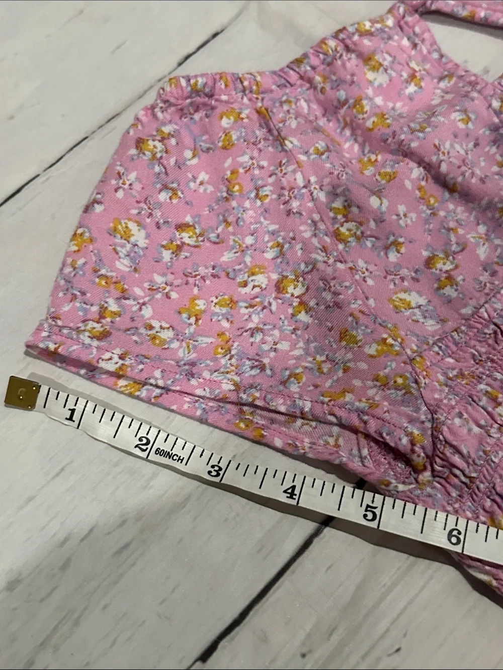 OshKosh B'gosh Pink Floral Smocked Cap-Sleeve Dress 12 girls